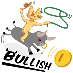 Cets riding a bull with a lasso